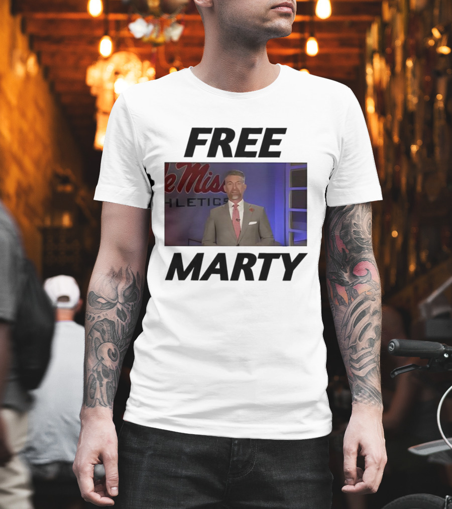 Marty Smith Free Marty Ole Miss Athletics T-Shirt