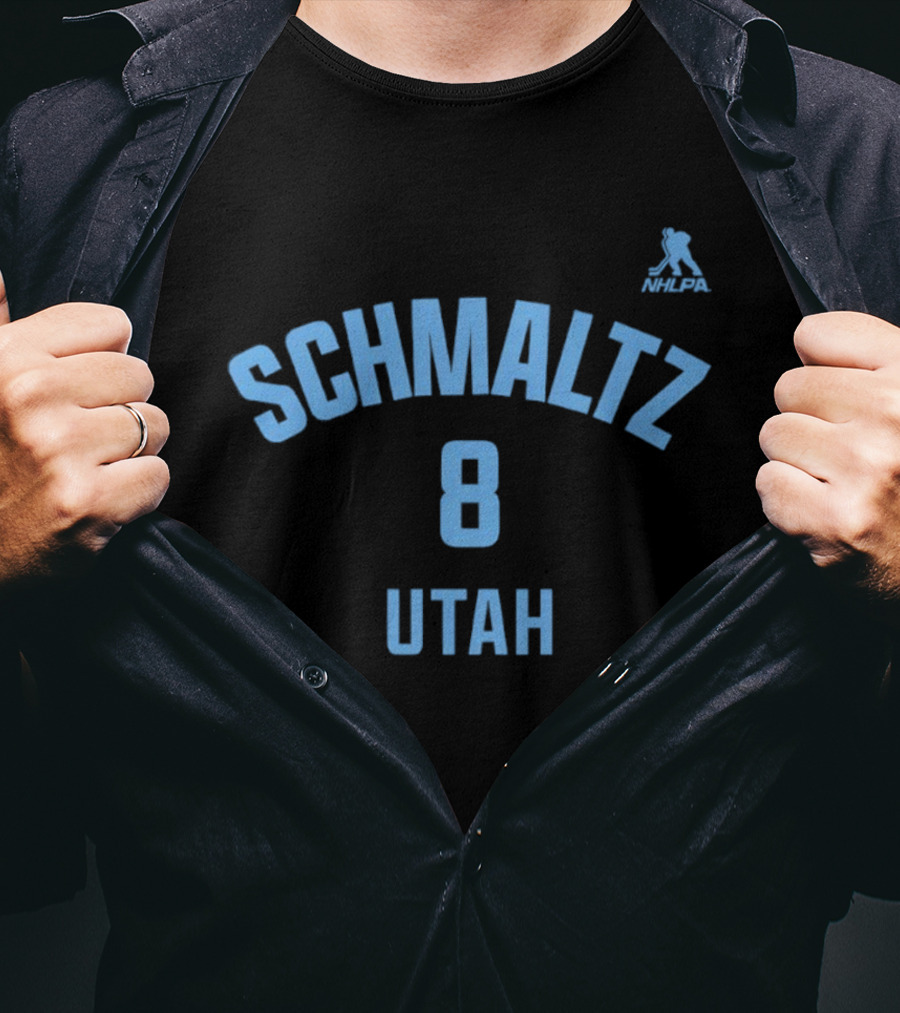 SCHMALTZ 8 UTAH NHLPA Mammoth Ice Hockey T-Shirt