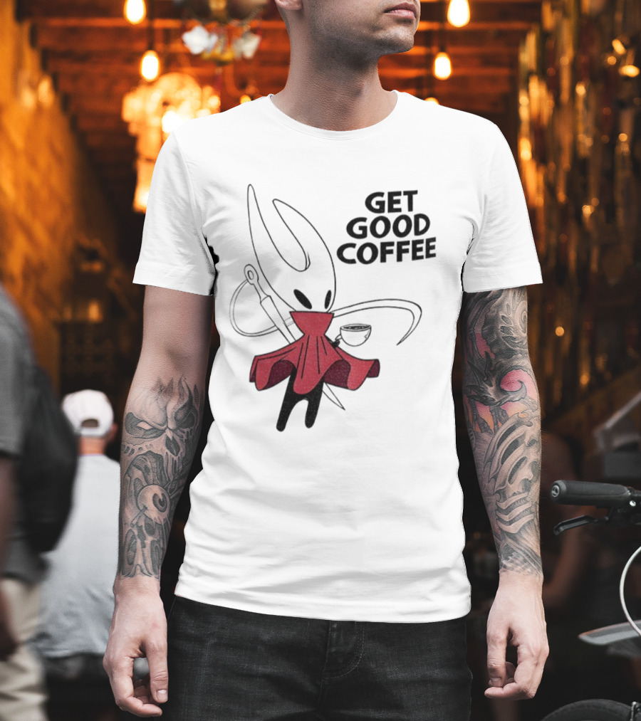 Hollow Knight Silksong Hornet Get Good Coffee T-Shirt