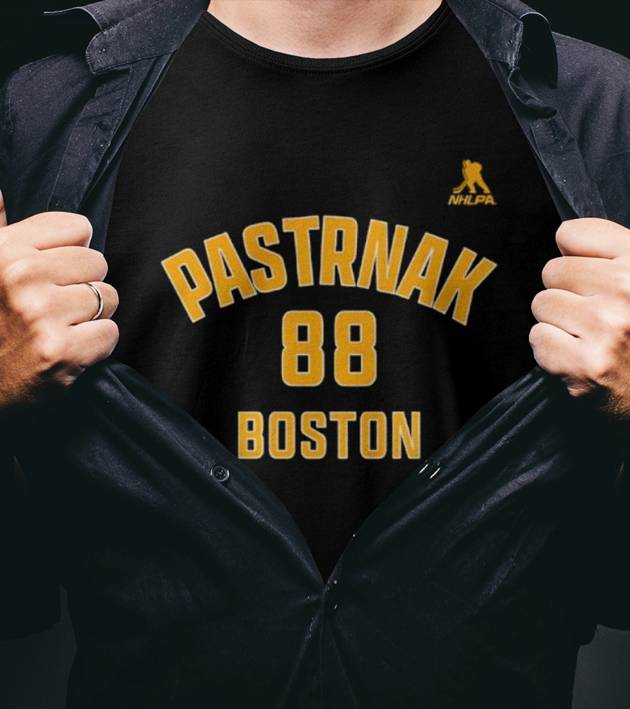 Boston Bruins David Pastrnak 88 Boston Team Fan Gear T-Shirt