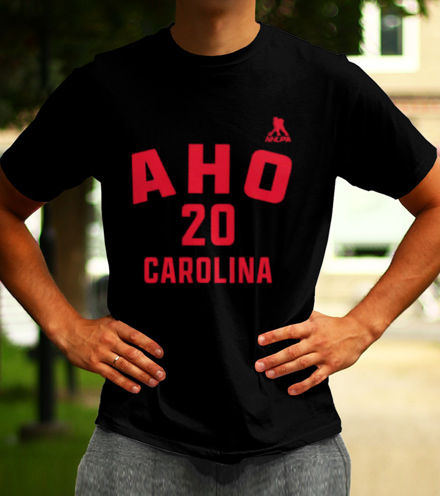 Carolina Hurricanes Aho 20 Name And Number T-Shirt