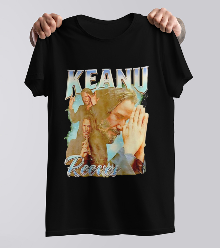 Keanu Reeves Meditative Poses Collage T-Shirt