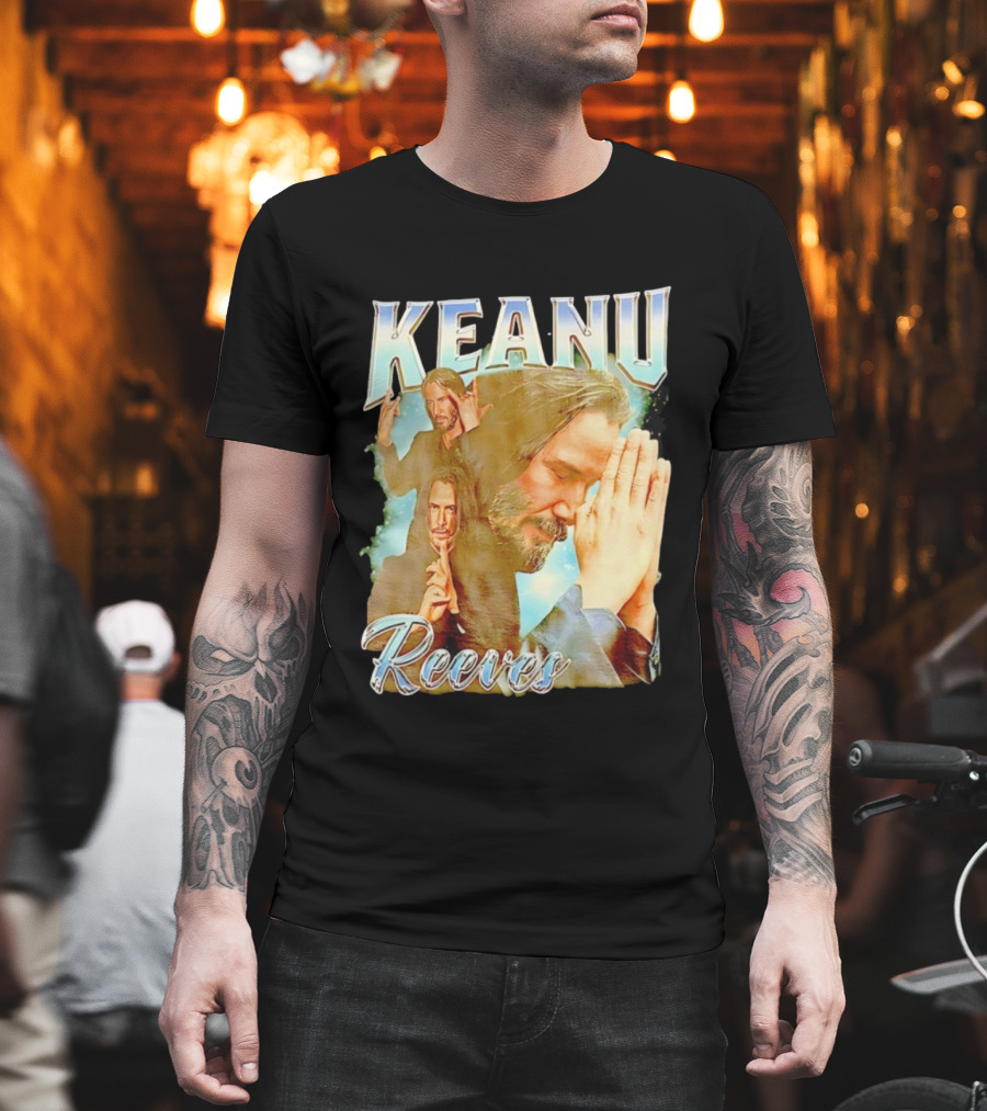 Keanu Reeves Meditative Poses Collage T-Shirt