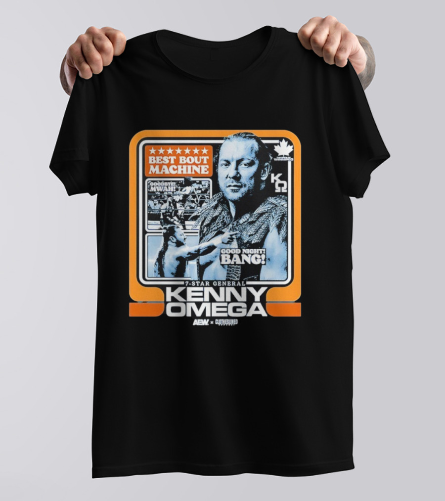Kenny Omega AEW 7-Star General Best Bout Machine Goodbye Mwah Good Night Bang K Omega 2 Winnipego T-Shirt