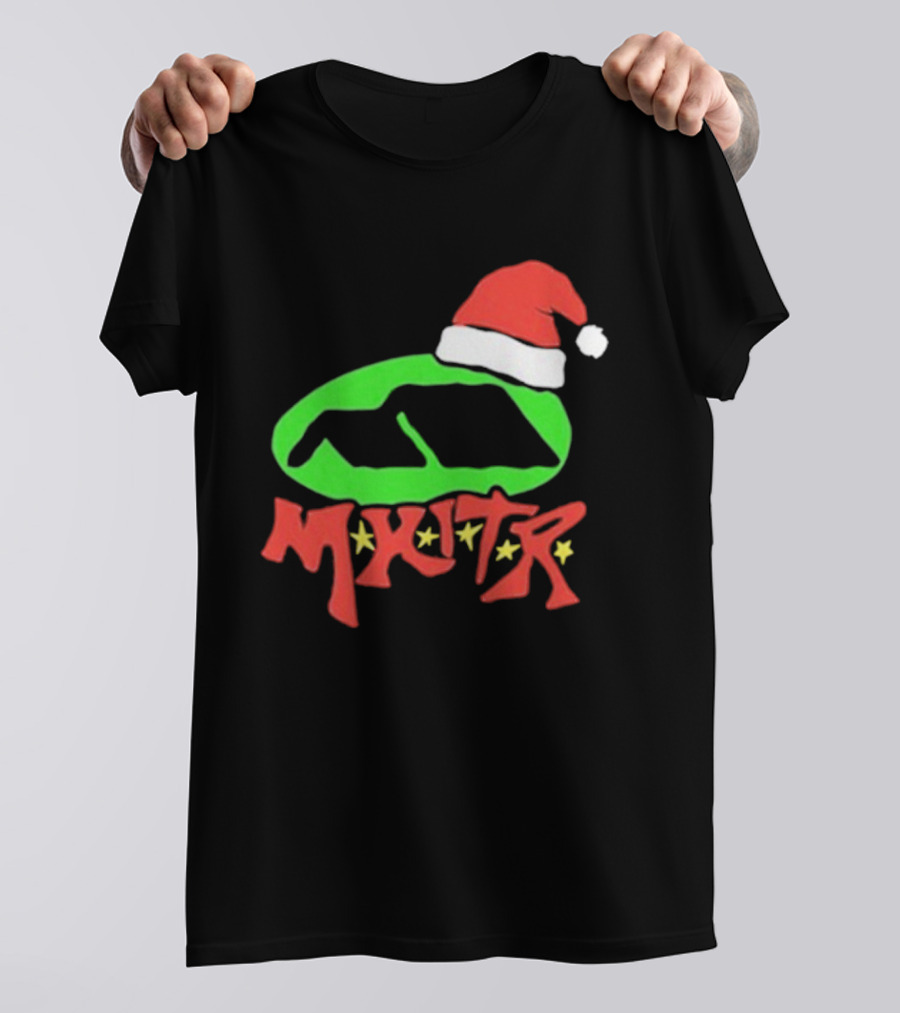 Mhitr Xmas Christmas Santa Hat Festive Green And Red Style T-Shirt