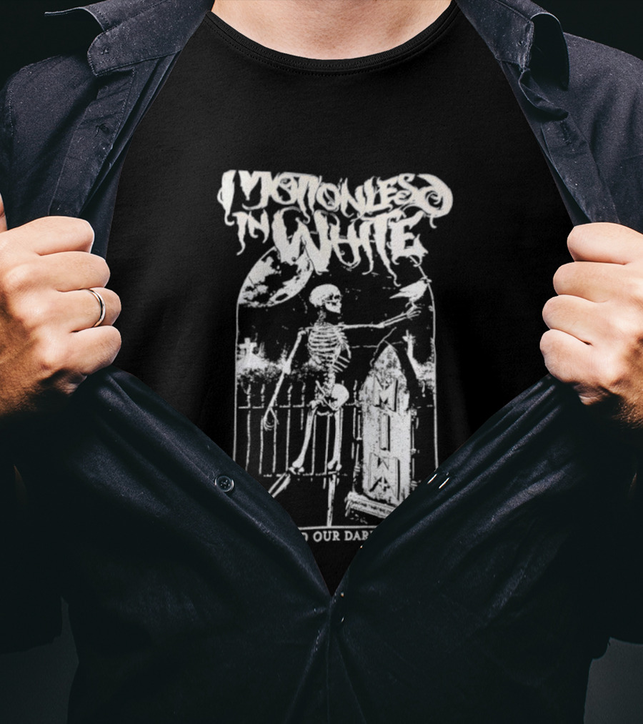 Mononlesd Ice White Skeleton So Cold Our Darkest Days T-Shirt
