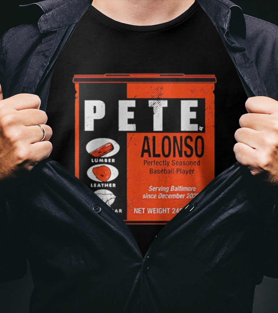 Pete Alonso Perfectly Seasoned Baseball Player Baltimore Old Bay Can Polar Bear T-Shirt