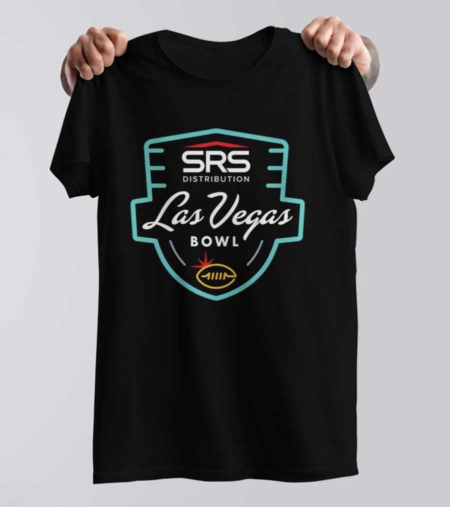 SRS Distribution Las Vegas Bowl Football Badge T-Shirt