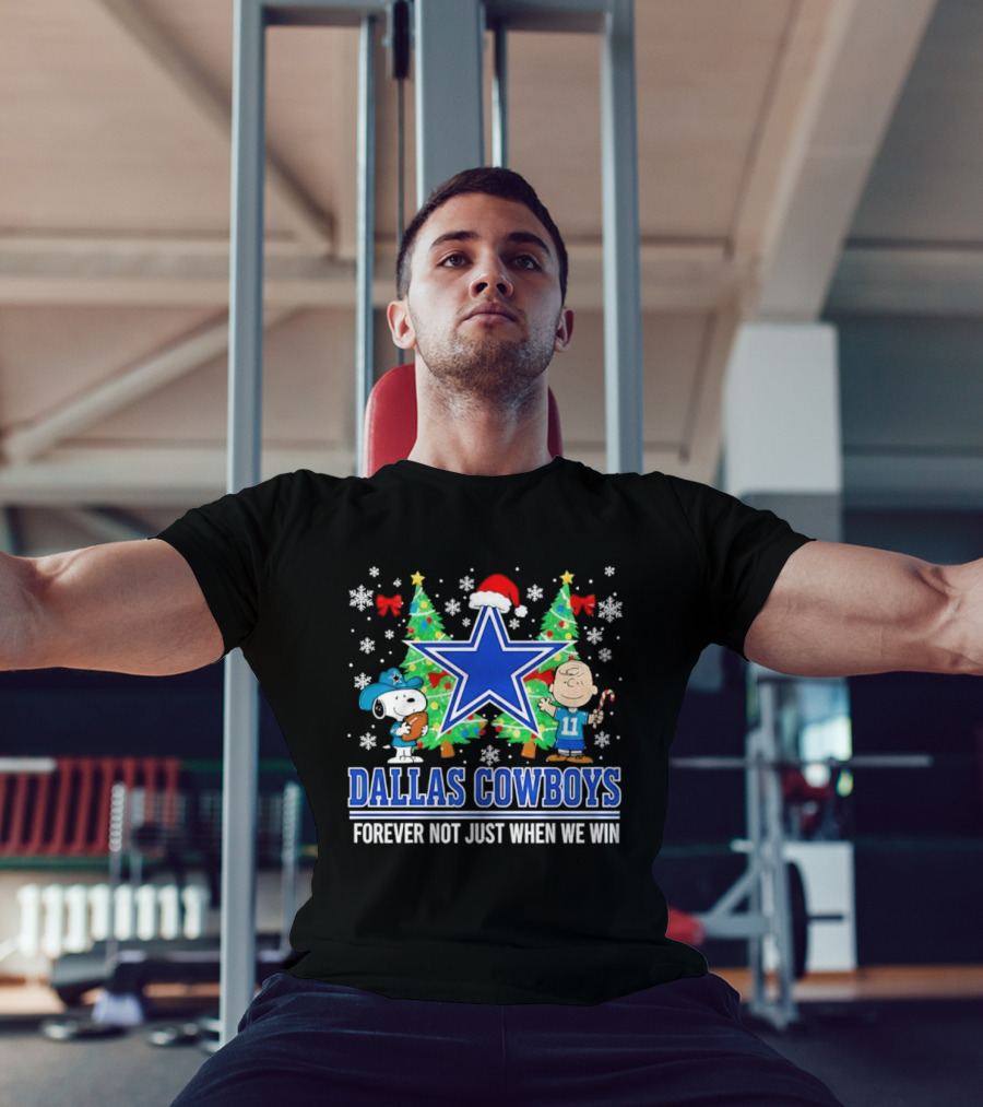 Dallas Cowboys Snoopy Christmas Forever Not Just When We Win T-Shirt