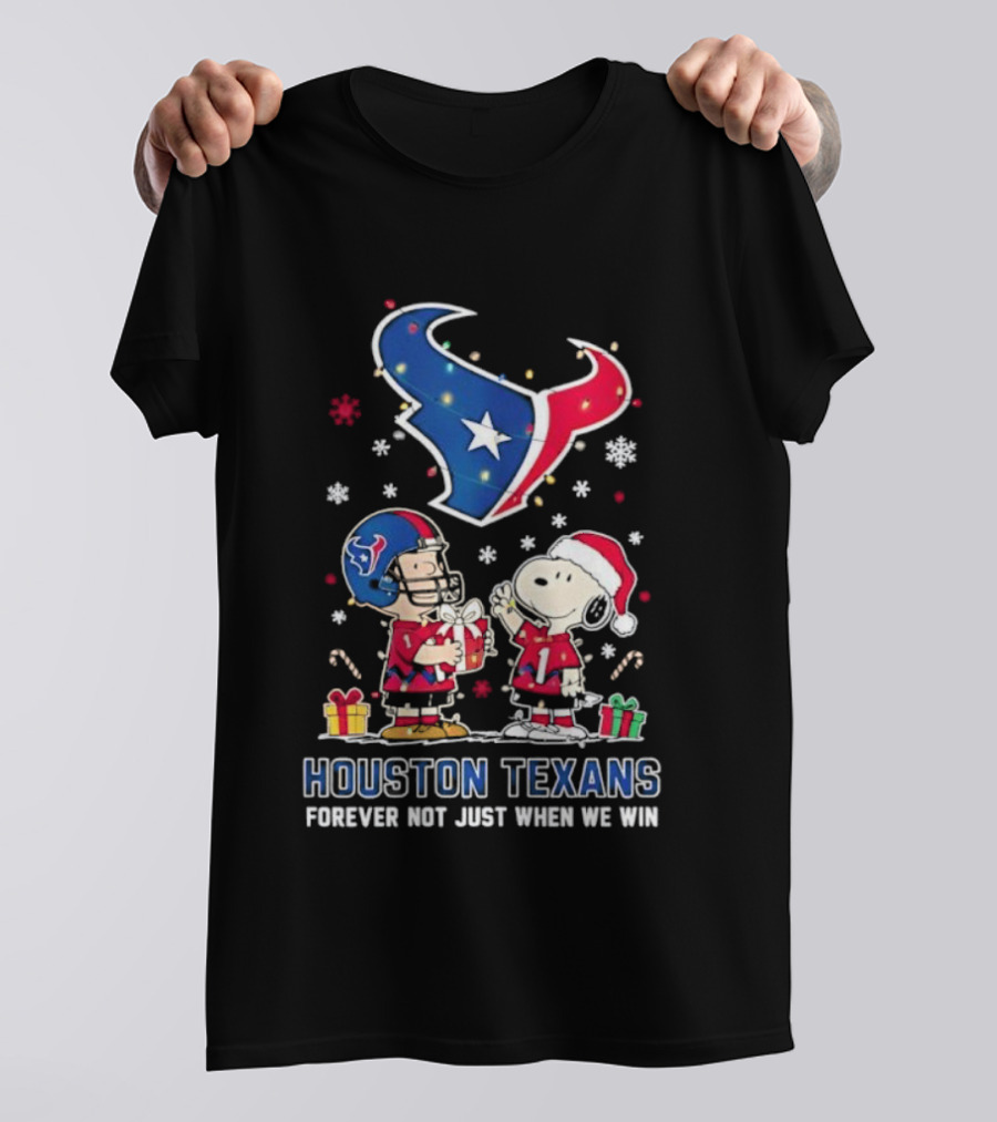 Peanuts Snoopy Christmas Houston Texans Forever Loyalty T-Shirt
