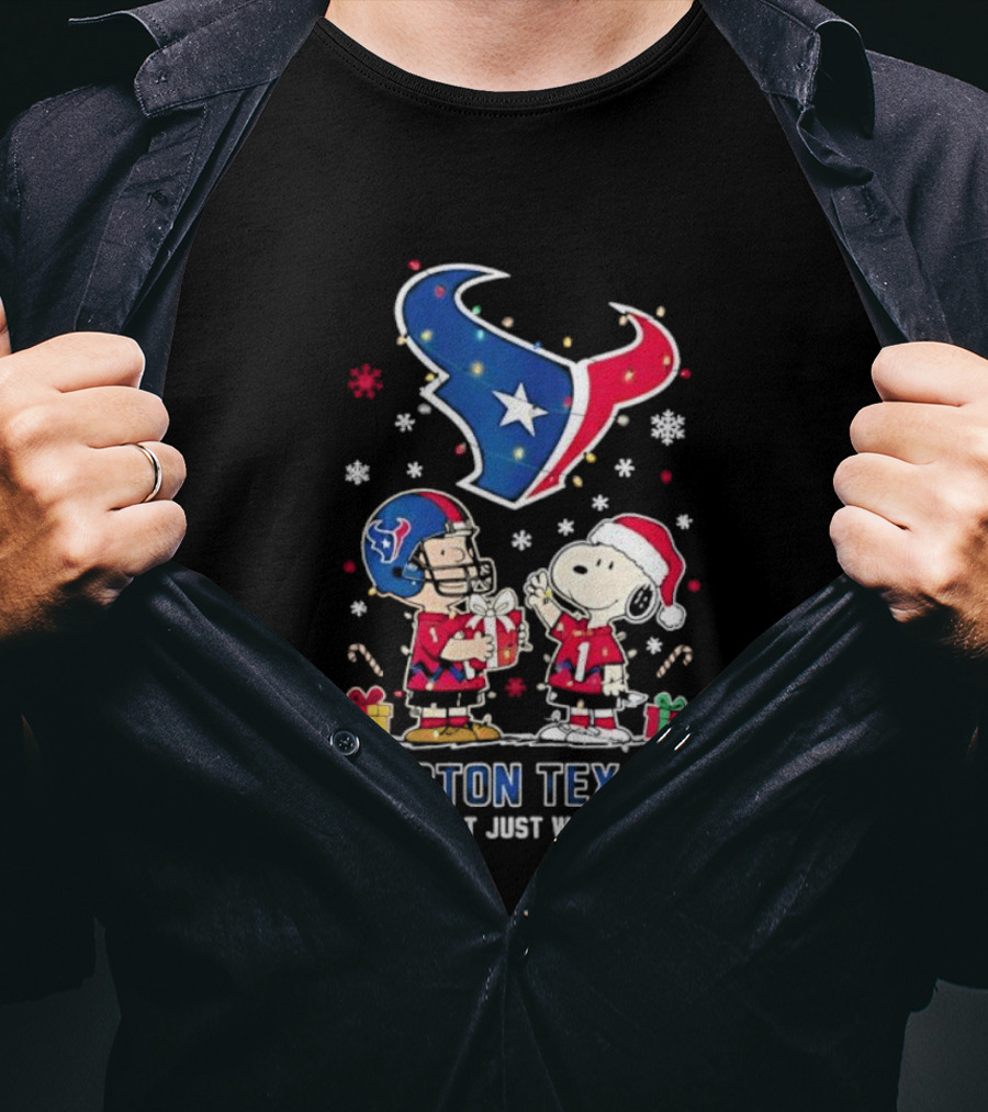 Peanuts Snoopy Christmas Houston Texans Forever Loyalty T-Shirt