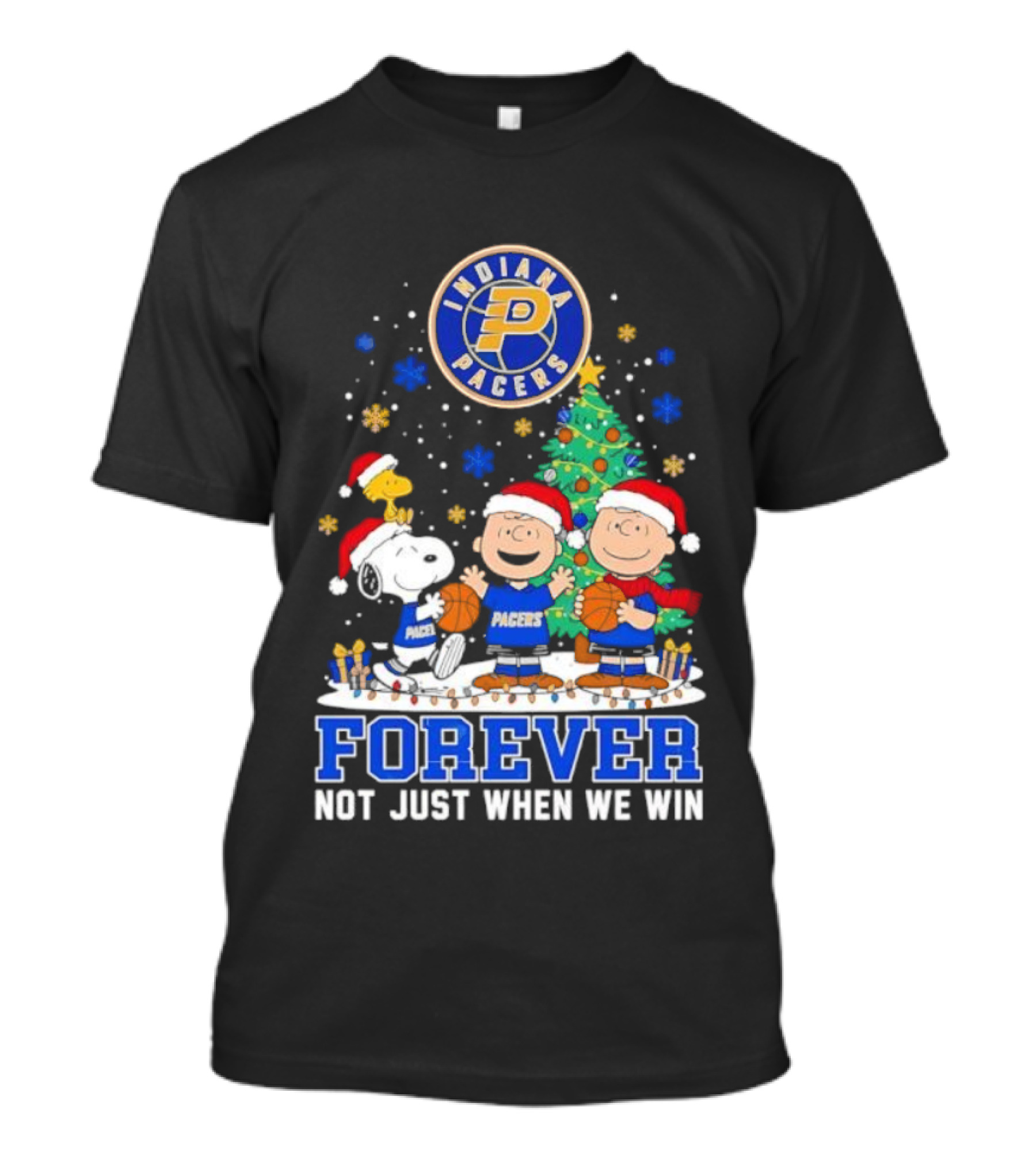 Indiana Pacers Christmas Peanuts Snoopy Forever Not Just When We Win T-Shirt