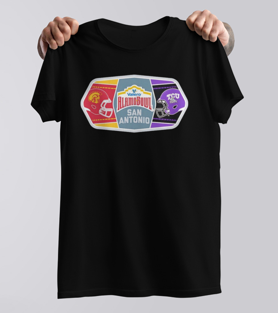 USC Trojans Vs TCU Horned Frogs Valero Alamo Bowl San Antonio 2025 T-Shirt