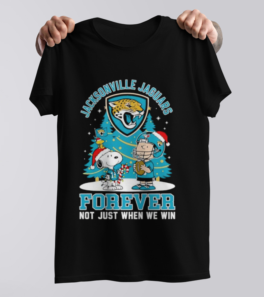 Jacksonville Jaguars Snoopy Christmas Forever Not Just When We Win T-Shirt