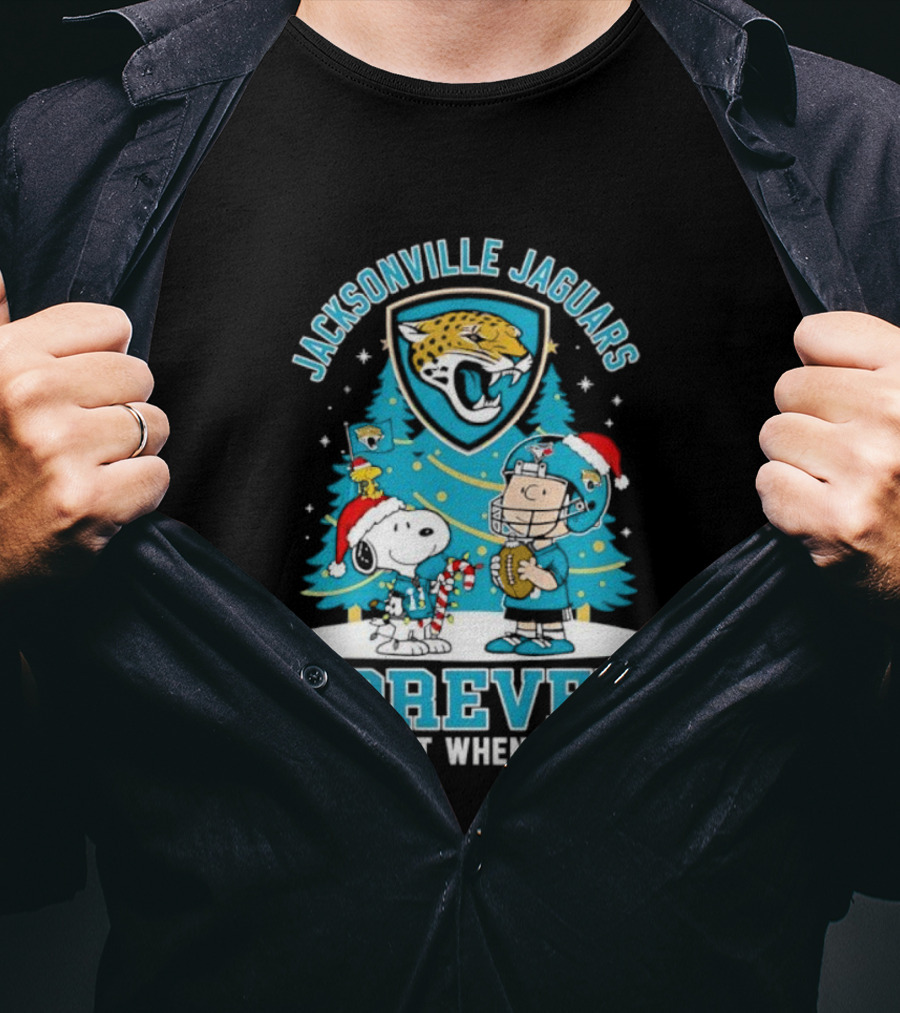 Jacksonville Jaguars Snoopy Christmas Forever Not Just When We Win T-Shirt