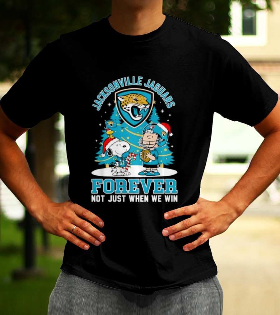 Jacksonville Jaguars Snoopy Christmas Forever Not Just When We Win T-Shirt