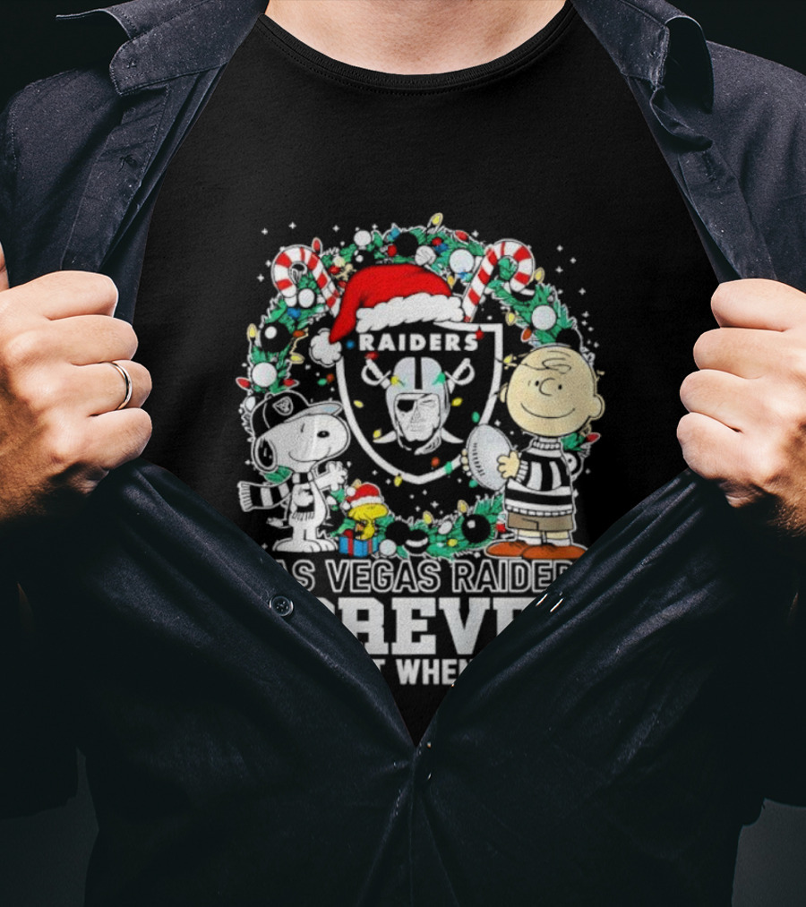 Las Vegas Raiders Forever Not Just When We Win Snoopy Christmas T-Shirt