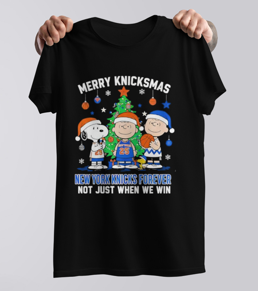 Merry Knicksmas Snoopy New York Knicks Forever Not Just When We Win T-Shirt