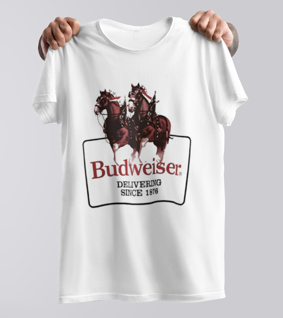 Budweiser Clydesdale Horses Delivering Since 1876 T-Shirt