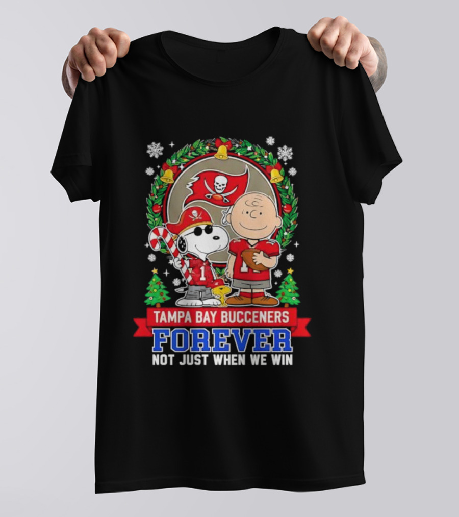 Tampa Bay Buccaneers Snoopy Christmas Forever Not Just When We Win T-Shirt