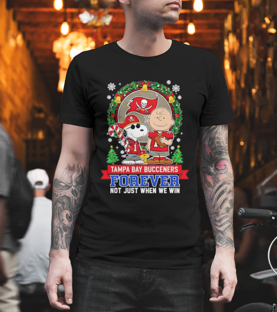 Tampa Bay Buccaneers Snoopy Christmas Forever Not Just When We Win T-Shirt