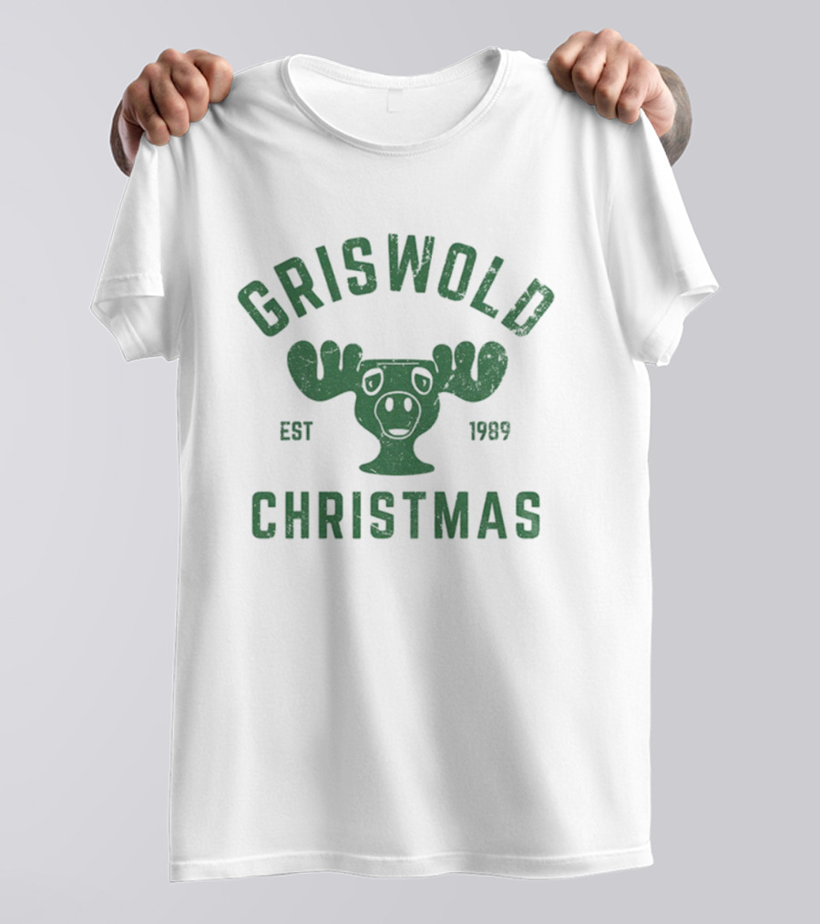 Griswold Christmas Moose Est 1989 Vintage Holiday T-Shirt