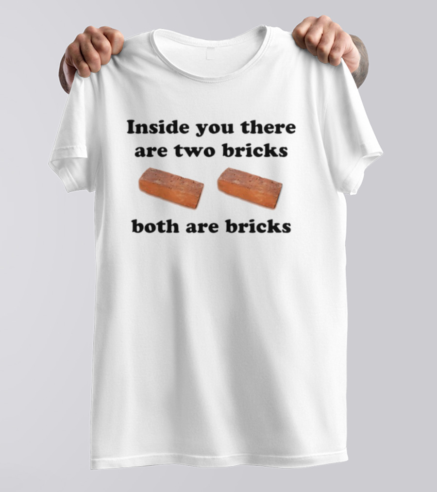Inside You There Are Two Bricks Both Are Bricks Funny Joke T-Shirt