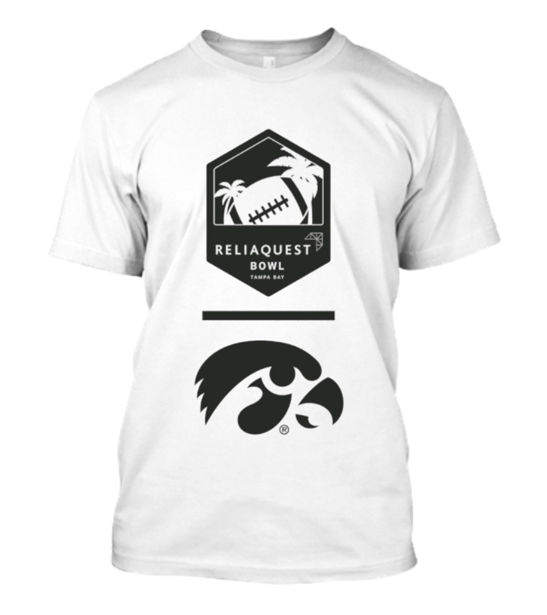 Iowa Hawkeyes Reliaquest Bowl Tampa Bay Football Palm Trees T-Shirt