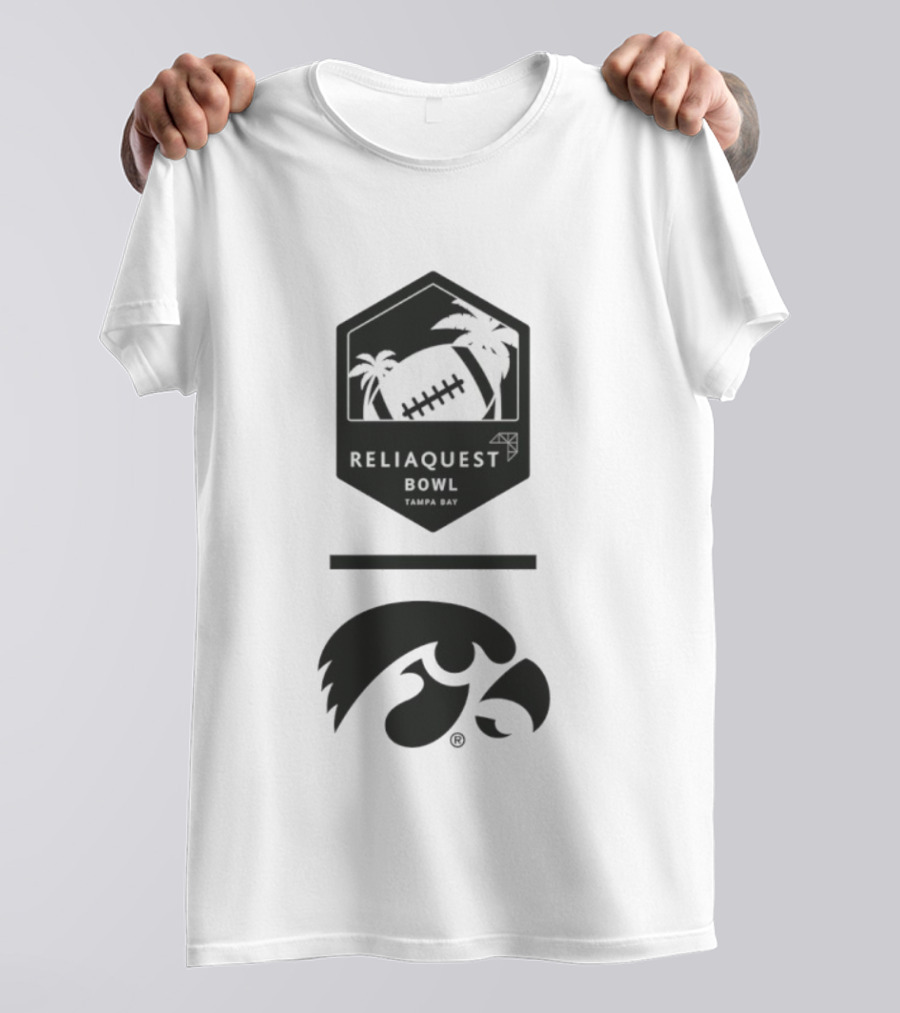 Iowa Hawkeyes Reliaquest Bowl Tampa Bay Football Palm Trees T-Shirt