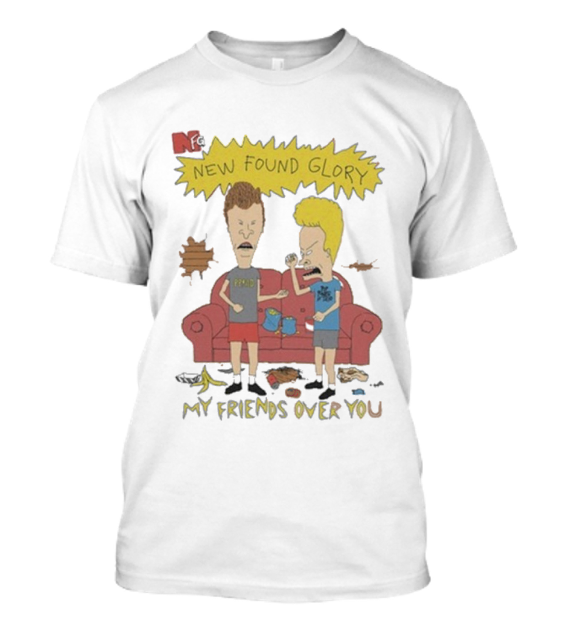 New Found Glory MTV Beavis And Butt-Head Couch Scene My Friends Over You T-Shirt