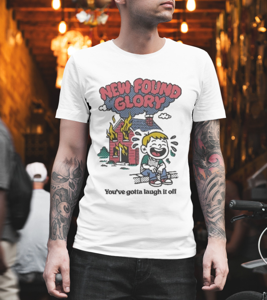 New Found Glory Burning House Cartoon You’ve Gotta Laugh It Off T-Shirt