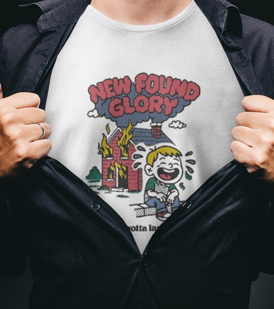 New Found Glory Burning House Cartoon You’ve Gotta Laugh It Off T-Shirt