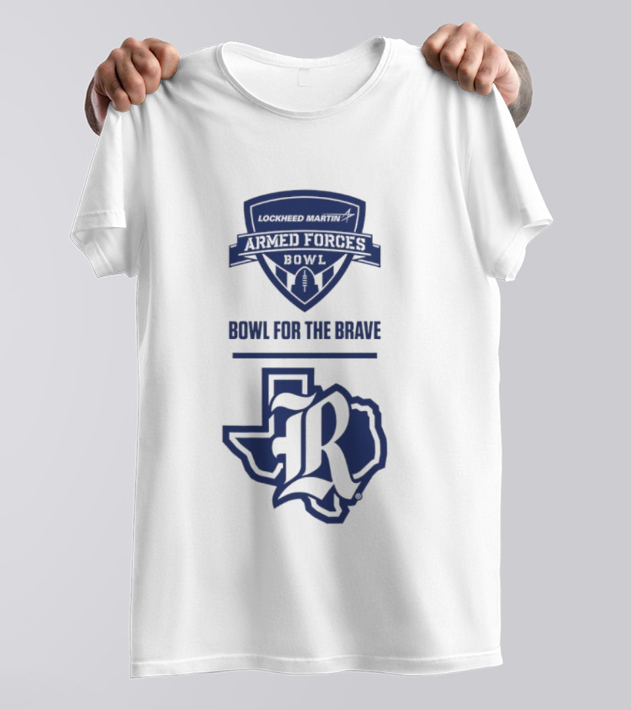 Rice Owls Bowl For The Brave Armed Forces Bowl Texas Icon T-Shirt