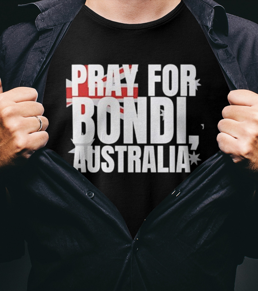 Pray For Bondi Australia Flag Tribute T-Shirt