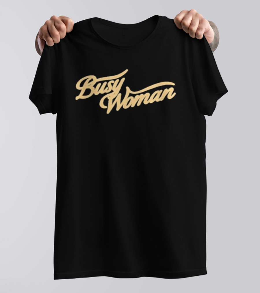 Sabrina Carpenter Busy Woman Typography Style T-Shirt