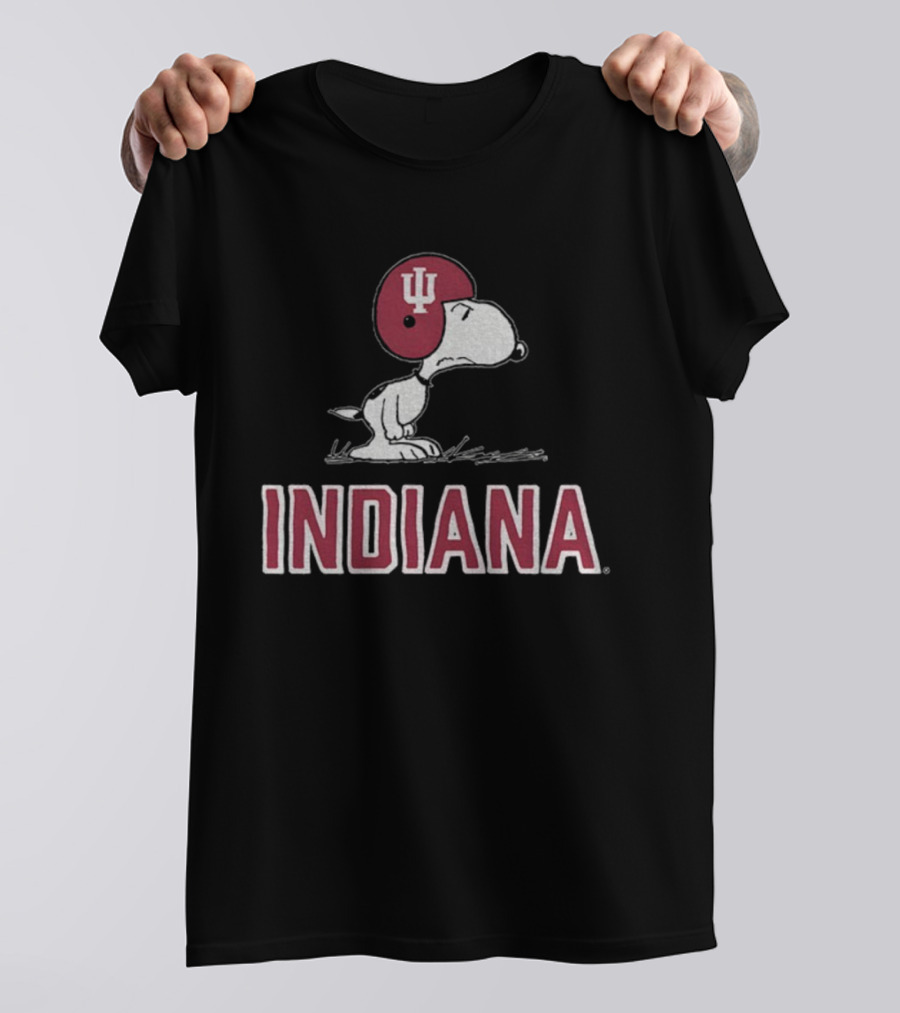 Indiana Hoosiers Snoopy Peanuts Football 2025 T-Shirt