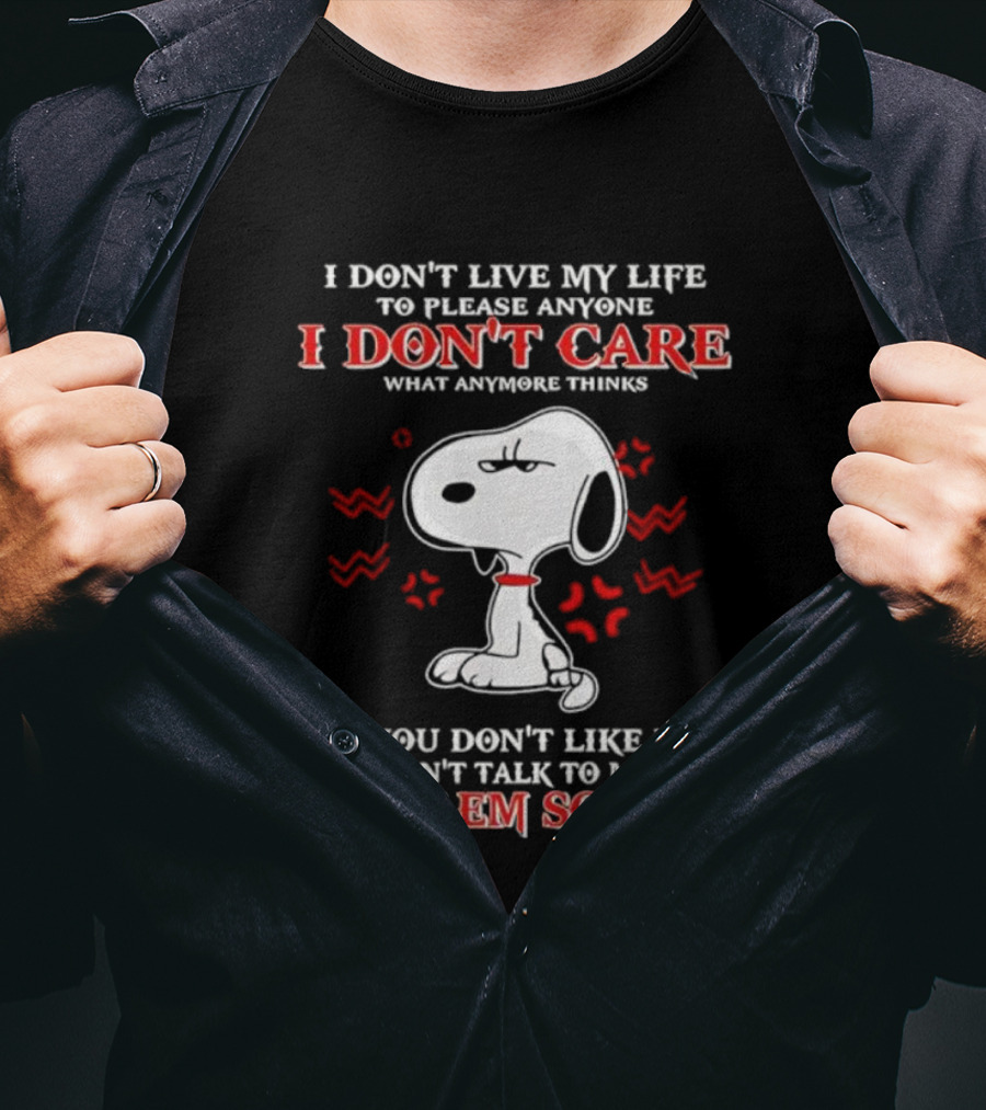 Snoopy I Don't Care What Anyone Thinks Problem Solved T-Shirt