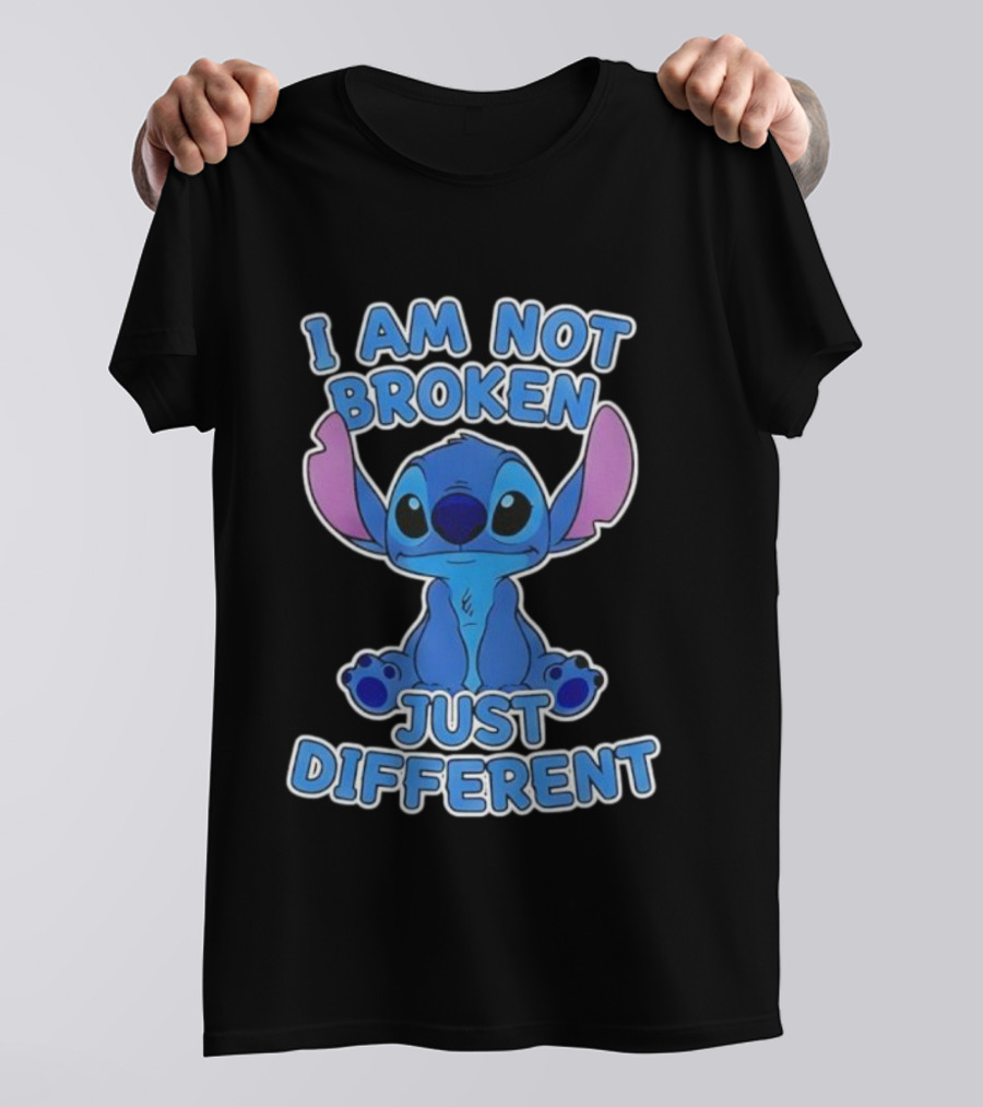I Am Not Broken Just Different Stitch T-Shirt