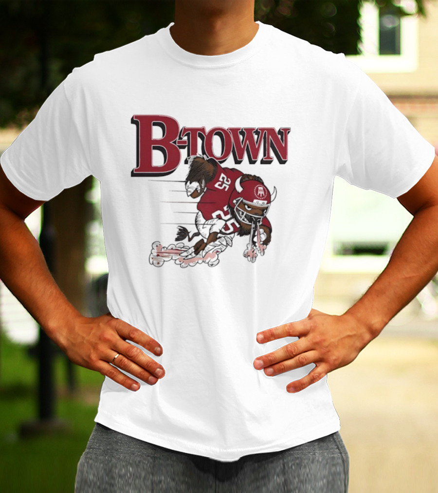 B-Town Indiana Hoosiers Mascot Running Buffalo T-Shirt