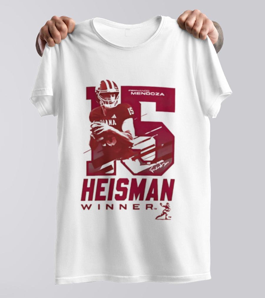 Indiana Hoosiers Football Heisman Winner 15 Fernando Mendoza T-Shirt