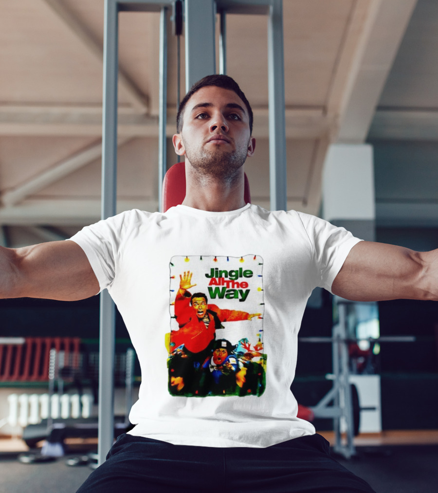 Jingle All The Way Movie With Characters And Holiday Lights T-Shirt