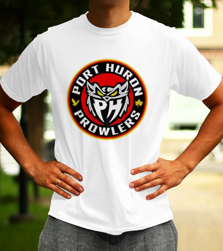 Port Huron Prowlers 2025 Hockey Team Owl Emblem T-Shirt