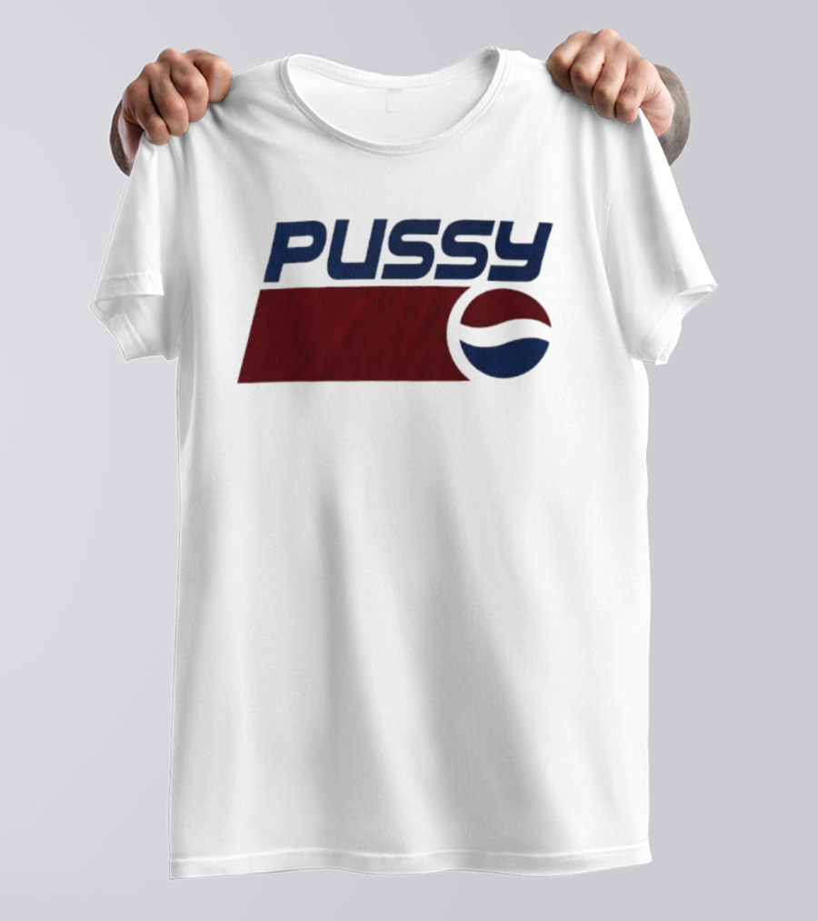 Pussy Pepsi Co Vintage Logo Parody T-Shirt