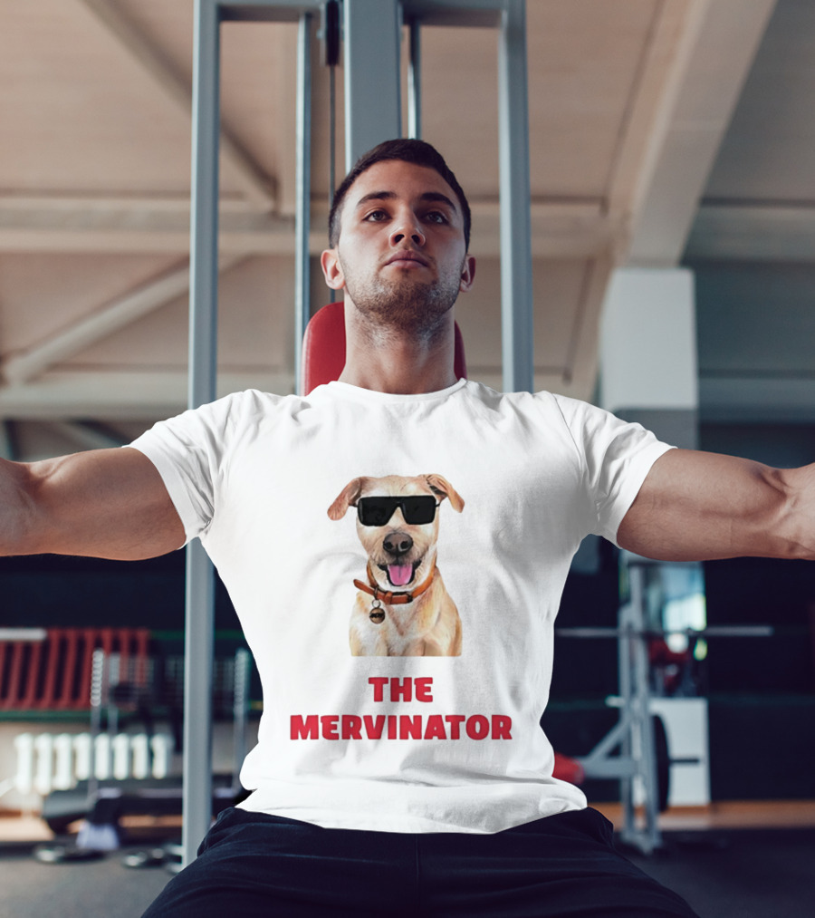 The Mervinator Dog Sunglasses Cool Canine T-Shirt