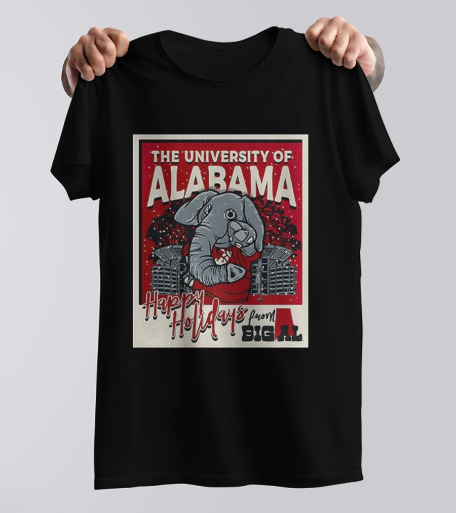 The University Of Alabama Happy Holidays From Big Al T-Shirt