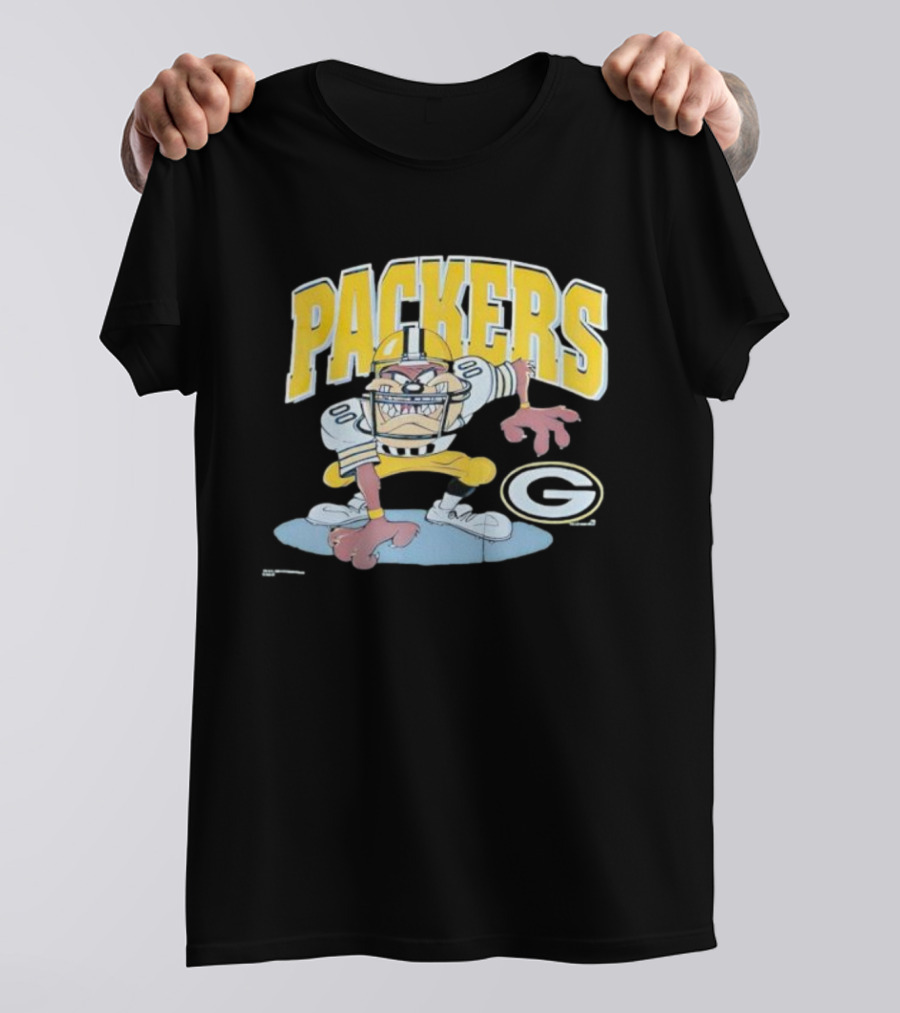 Green Bay Packers Tazmanian Taz Devil 1996 Vintage NFL Football Warner Bros Looney Tunes Classic T-Shirt