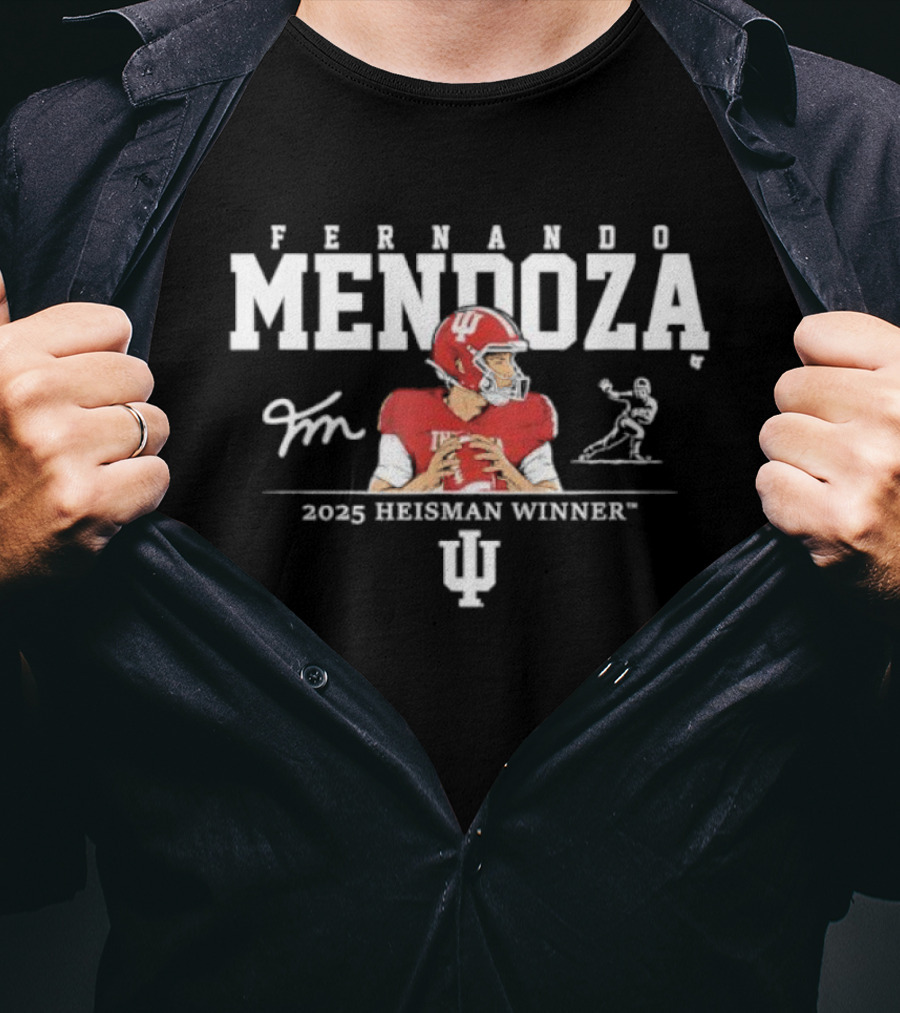 Fernando Mendoza Indiana 2025 Heisman Winner Football IU T-Shirt