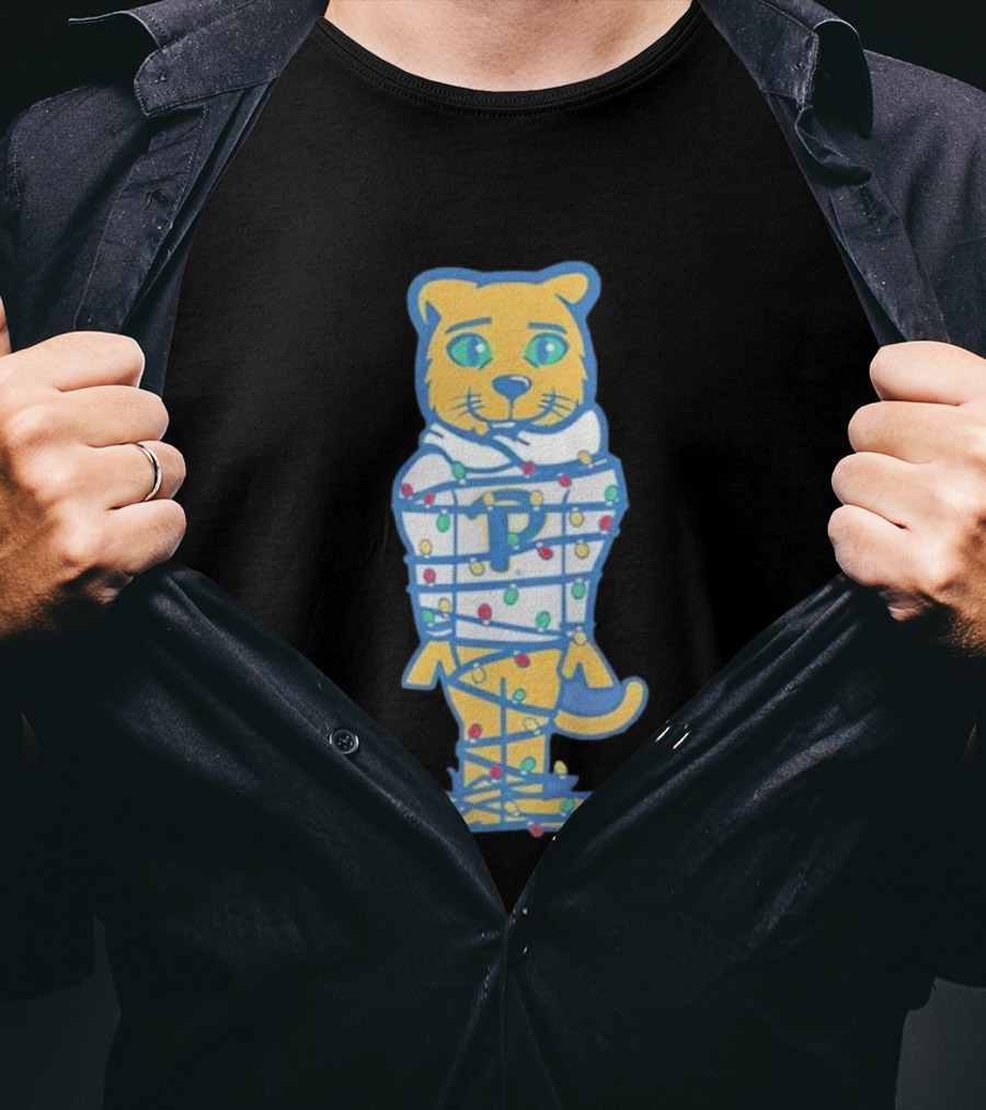 Panthers Holiday Christmas Lights Roc Premier T-Shirt