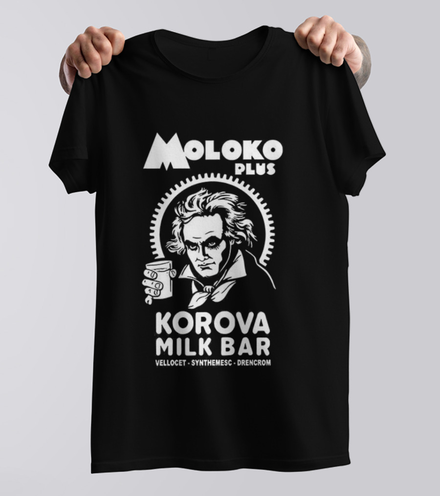 Moloko Plus Korova Milk Bar Alex A Work Orange Retro Vintage Beethoven Iconic Design T-Shirt