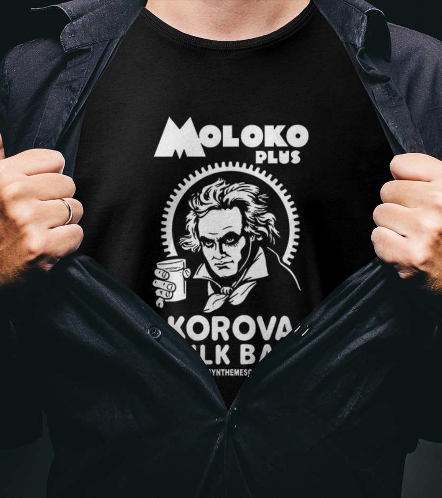 Moloko Plus Korova Milk Bar Alex A Work Orange Retro Vintage Beethoven Iconic Design T-Shirt